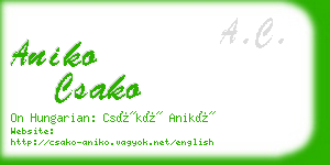 aniko csako business card